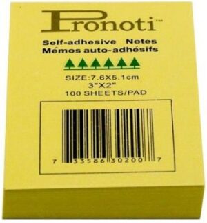 Giấy note vàng 1,5x2 Pronoti