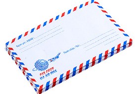 Bao thư bưu điện sọc có keo