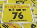 Vé giữ xe ép plastic nhiều màu